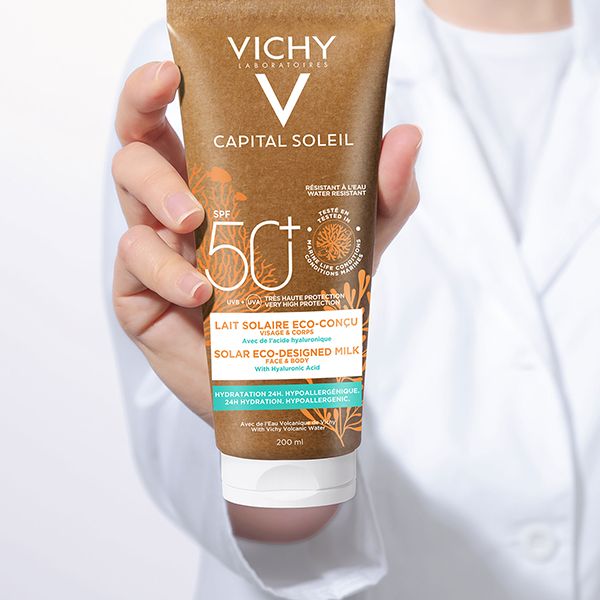 Vichy Capital Soleil Lait Solaire Eco-Conçu Tous Types de Peaux | 200ml